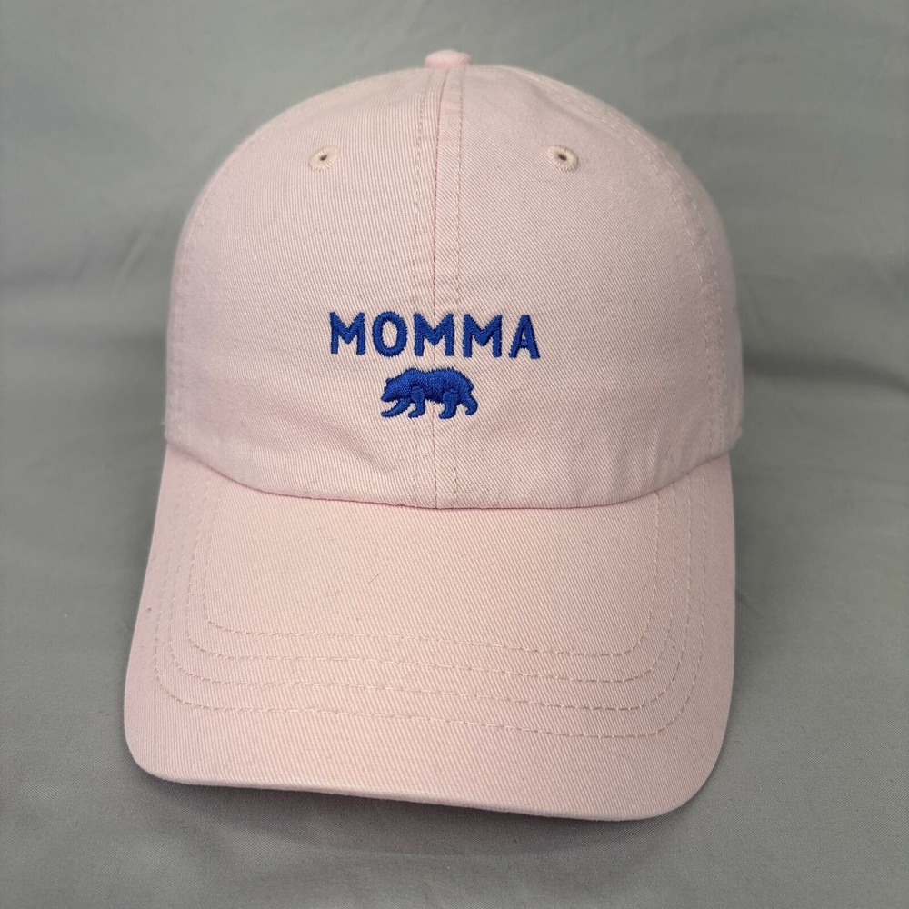 State of Mine Momma Bear Hat Womens OS Pink Embroidered Dad Cap